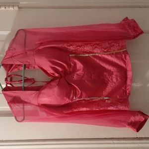 Lucy Paris Boho Blouse Large Pink